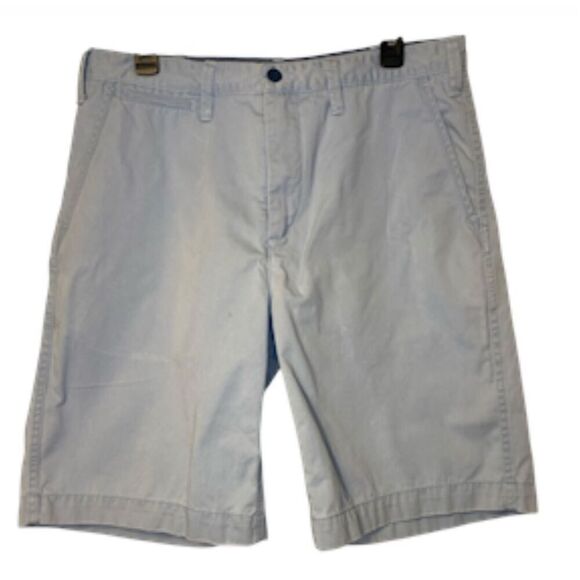 Polo Ralph Lauren Men’s Classic Chino Shorts Flat Front Sz. 33 Light Blue - Picture 1 of 11
